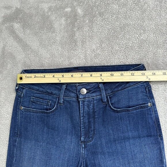 NYDJ Womens Billie Ankle Boot Denim Jeans Lift Tuck Tech Stretch Fray Hem Size 2 - Picture 4 of 10